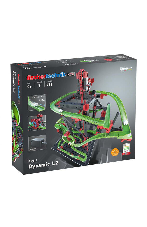 Kit STEM Cursa cu obstacole Dynamic L2, Fischertechnik