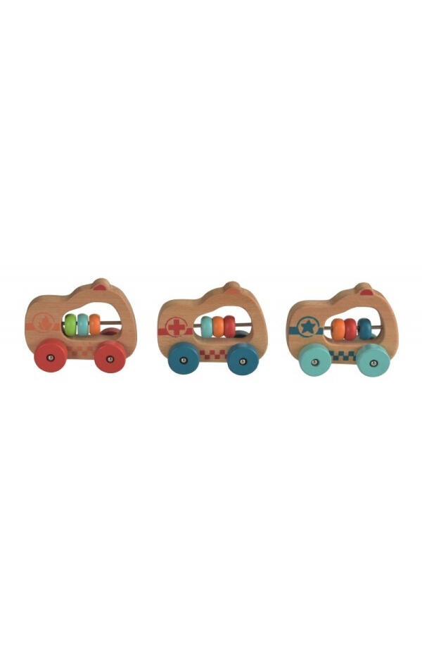 Masinuta din lemn, jucarie pentru bebe, Egmont Toys
