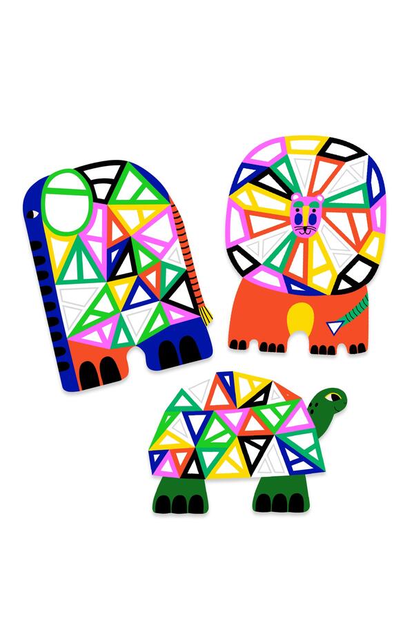 Set creativ mozaic Animale, Djeco