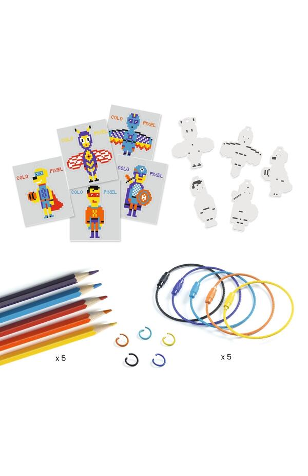 Joc creativ DIY Brelocuri eroi, Djeco