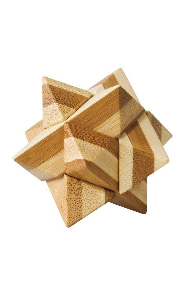 Joc logic IQ 3D Puzzle in cutie metalica Star, Fridolin