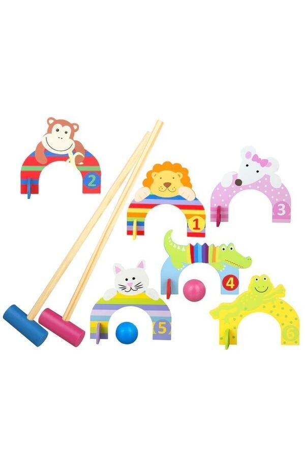 Set crocket din lemn cu animale, Orange Tree Toys