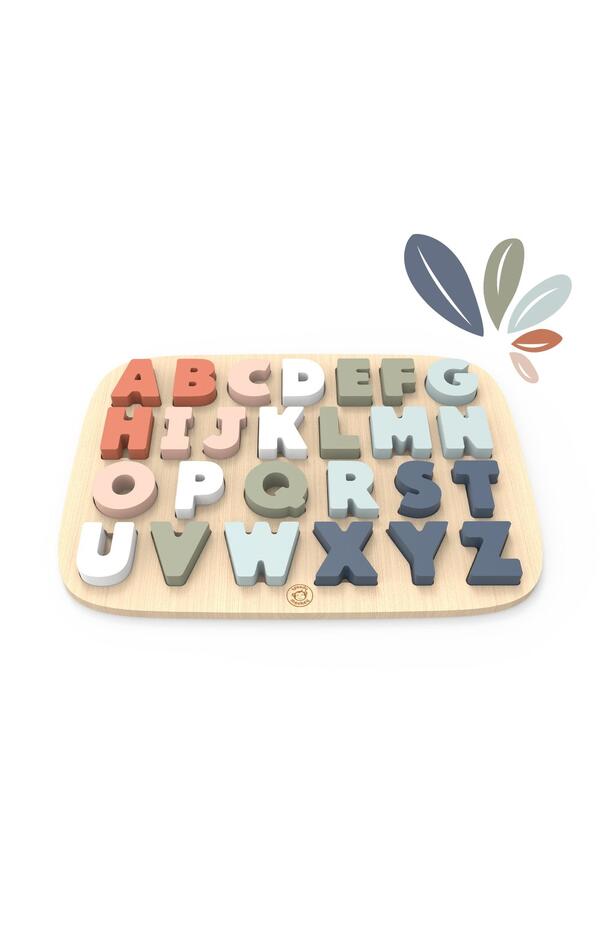 Puzzle Alfabet din lemn, Speedy Monkey