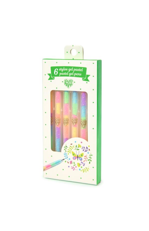 Set fluo roll-gel 6 culori combinate, Djeco