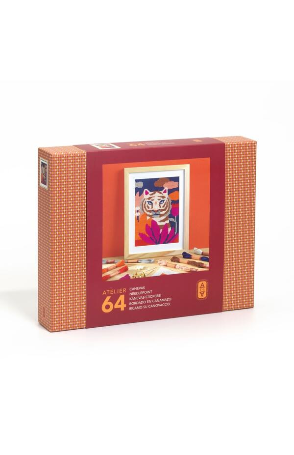 Atelier creativ 64 pentru adulti Goblen si broderie, Djeco