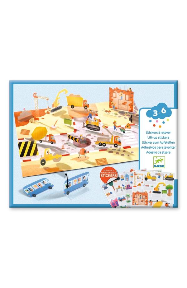 Set creativ de stickere reutilizabile Masini, Djeco