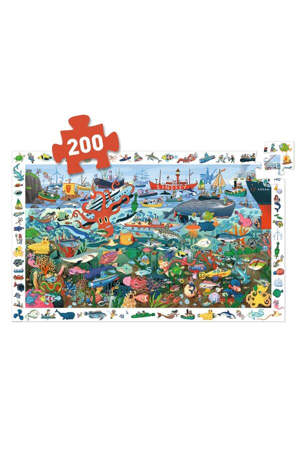 Puzzle Observație Secretele marii, Djeco