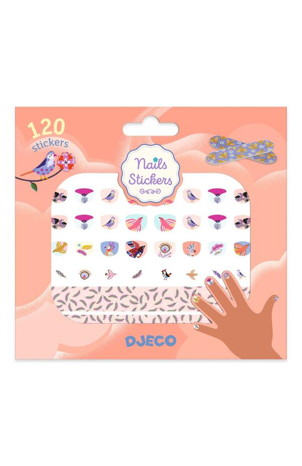 Stickere pentru unghii model pene, Djeco