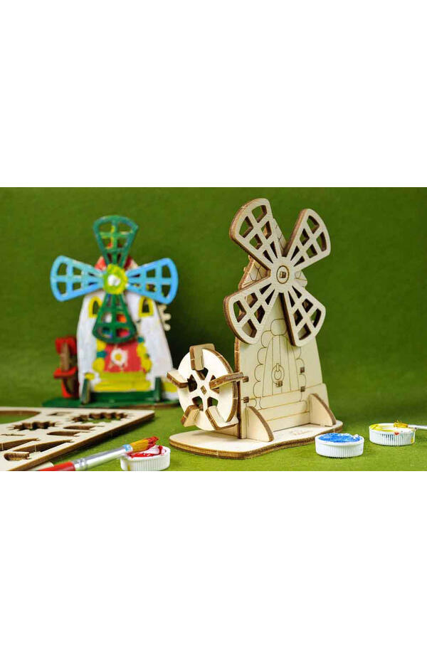 Moara - puzzle de colorat - Ugears