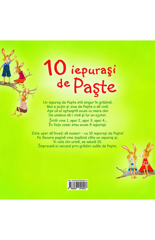 Coperta cărții 10 iepurași de Paște de Hans-Christian Schmidt – Aventurile haioase ale iepurașilor în așteptarea Paștelui