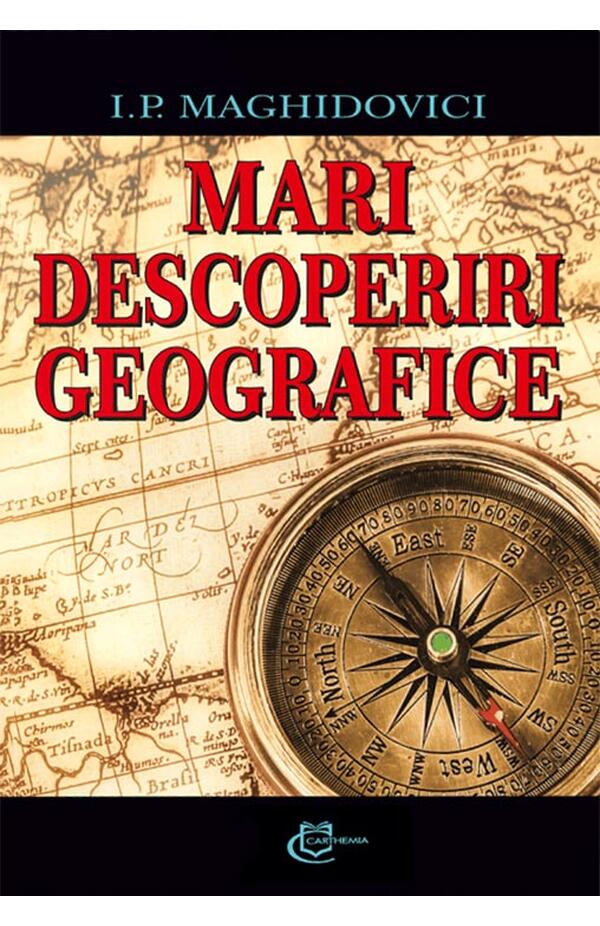 Coperta cărții „Marile descoperiri geografice” de I.P. Maghidovici – istoria exploratorilor și a transformărilor globale